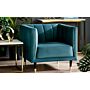 Salma Scalloped Back Chair - Teal