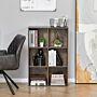 Homcom Cubic Cabinet Bookcase Shelves Storage Display For Study, Home, Rustic Brown