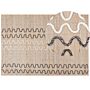 Area Rug Carpet Beige Jute Geometric Pattern 160 X 230 Cm Cm