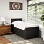 Vidaxl Box Spring Bed With Mattress Black 80x200 Cm Faux Leather