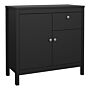 Madrid Sideboard 2 Doors + 1 Drawer In Matt Black