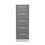 Contrast 5 Drawer Bedside Cabinet In Dusk Grey & White