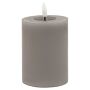 Luxe Collection Melt Effect 3x4 Grey Led Wax Candle