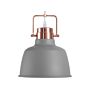 Ceiling Lamp Grey Metal 179 Cm Pendant Factory Lamp Shade