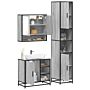 Vidaxl 4 Piece Bathroom Furniture Set Grey Sonoma Engineered Wood