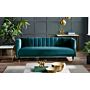 Salma Scalloped Back 3 Seater - Teal