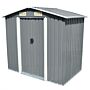 Vidaxl Garden Storage Shed Grey Metal 204x132x186 Cm