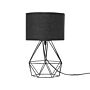 Table Lamp Black Shade Industrial Wire Cage Black