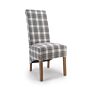 Krista Roll Back Herringbone Check Cappuccino Dining Chair