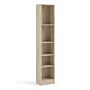 Basic Tall Narrow Bookcase (4 Shelves) In Oak