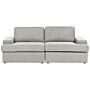 Sofa Light Grey Fabric Upholstered 3 Seater Cushioned Thickly Padded Backrest Classic Living Room Couch