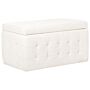 Ottoman White Boucle Fabric Tufted Upholstery Bedroom Bench With Storage Modern Design Storage Furniture Beliani