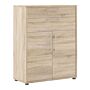 Prima Bookcase 1 Shelf With 2 Drawers And 2 Doors In Oak