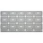 Outdoor Rug Mat Grey Synthetic 90 X 180 Cm Reversible Geometric Pattern