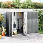 Vidaxl Garden Tool Shed Grey 225x89x161 Cm Galvanised Steel