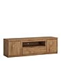 Fribo 2 Door 1 Drawer 166 Cm Wide Tv Cabinet In Oak