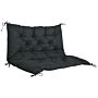 Outsunny 2 Seater Bench Cushion, Garden Chair Cushion With Back And Ties, 98 X 100 Cm, Black