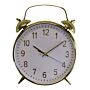 Alarm Style Gold & White Wall Clock