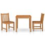 Vidaxl 3 Piece Garden Dining Set Solid Teak Wood