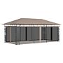 Vidaxl Gazebo With Mosquito Net 6x3x2.73 M Taupe 180 G/m²