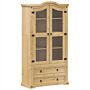 Vidaxl Glass Display Cabinet Corona 99x43x187 Cm Solid Wood Pine