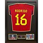 Spain Rodri Signed Shirt (framed)