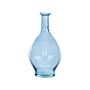 Vase Light Blue Glass 28 Cm Handmade Decorative Round Bud Shape Tabletop Home Decoration