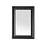 Hanging Wall Mirror Black 61 X 91 Cm Synthetic Material