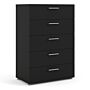 Pepe Chest Of 5 Drawers In Black