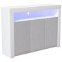 Nova 3 Door Led Sideboard, White & Grey