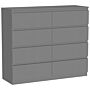 Denver 8 Drawer Chest, Grey