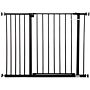 Pawhut Dog Gate Pet Safety Gate Stair Barrier Auto Close Door Adjustable 76 - 107 Cm, Black