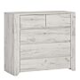 Angel 2+3 Chest Of Drawers In White Craft Oak