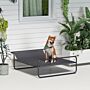 Pawhut Raised Pet Bed With Slope Headrest, Washable Breathable Mesh, Foot Pads, For Medium Sized Dogs, 106 X 81 X 33cm