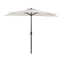 Half-round Garden Parasol Beige Polyester Shade Steel 2.7m Modern Patio Balcony Umbrella