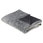 Blanket Grey Polyester 150 X 200 Cm Furry Soft Pile Bed Throw Cover