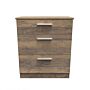 Contrast 3 Drawer Deep Chest In Vintage Oak