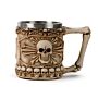 Decorative Tankard - Skull With Bones Handle