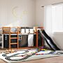 Vidaxl Bunk Bed Without Mattress With Slide White And Black 90x200 Cm