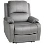 Homcom Microfibre Manual Reclining Armchair, With Footrest - Grey