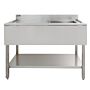 Kukoo Stainless Steel Catering Sink - Left Hand Drainer