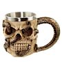 Collectable Decorative Bronze Octopus Skull Tankard