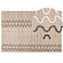 Area Rug Carpet Beige Jute Geometric Pattern 140 X 200 Cm Cm