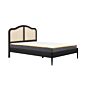 Leonie Super King Rattan Bed Black