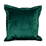 Dark Green Velvet Cushion - Feather Filled