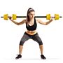 Homcom 20kgs Dumbbell & Barbell Adjustable Set Plate Bar Clamp Rod Home Gym Sports Area Exercise Ergonomic