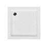 Shower Tray With Drain White Acrylic With Abs 80 X 80 X 7 Cm Minimalist Anti-slip