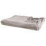 Blanket Grey Polyester Fabric 200 X 220 Cm Living Room Throw Fluffy Decoration