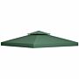 Outsunny 3 X 3 M Gazebo Top Cover Double Tier Canopy Replacement Pavilion Roof Dark Green