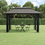 Vidaxl Gazebo With Sidewalls Anthracite 400x300x270 Cm Steel